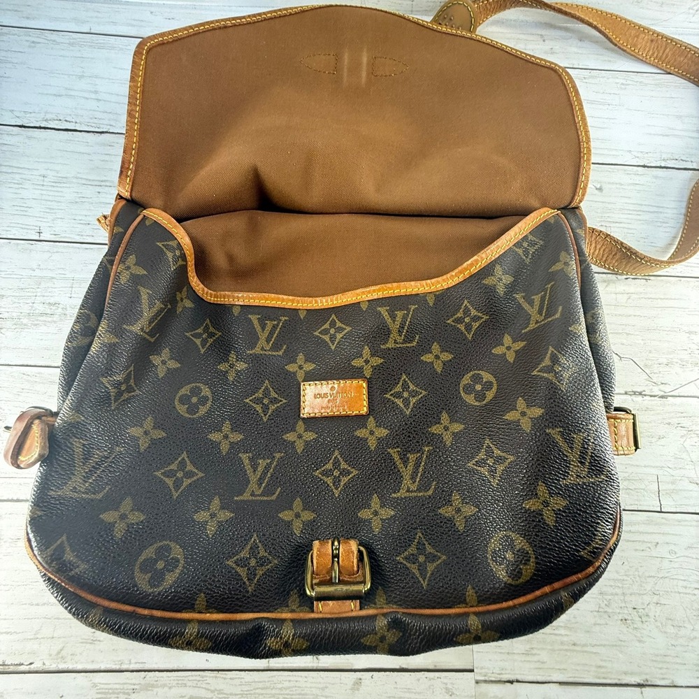 Louis Vuitton Saumur 30 Monogram Canvas Crossbody Bag Brown M42256 Vintage - Picture 8 of 13